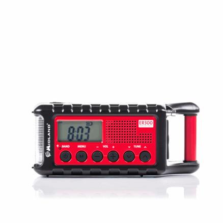 RADIO ALARMOWE MIDLAND ER200 AM/FM dynamo/solar/USB latarka 2200mAh Li-Ion