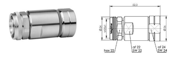 4.3-10M WTYK NA FSJ4-50 wcisk/skręc IP68  odp.F4HM-D