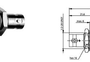 BNC-BNC REDUKCJA MONTAŻOWA F-F 1GHz=27dB  4GHz=23dB