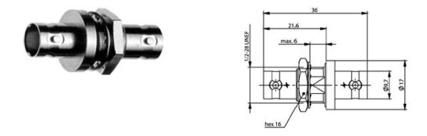 BNC-BNC REDUKCJA MONTAŻOWA F-F 75ohm