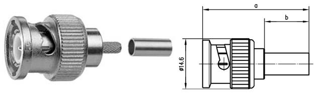 BNC-M WTYK UHD EASY GRIP G4 (RG-179 B/U  CR/CR