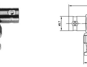 BNC TRÓJNIK F-M-F 75ohm  (kształt T)