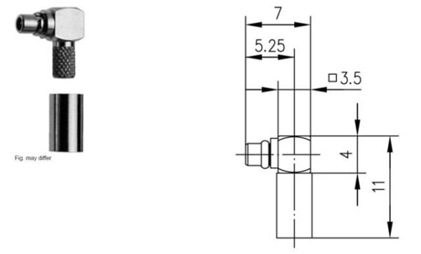 MMCX-M WTYK KĄTOWY NA G11/UT85