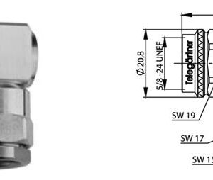 N-M WTYK KĄTOWY NA CNT400/RG-213/214/H10 00 skręcany