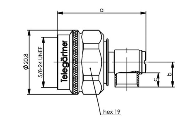 N-M WTYK KĄTOWY NA RG-401 lut G9