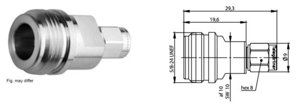 N-SMA REDUKCJA F-M 33dB/2GHz 28dB/6GHz 20dB/11GHz