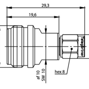 N-SMA REDUKCJA M-F pomiarowa 40dB/2GHz 33dB/6GHz 20dB/18GHz