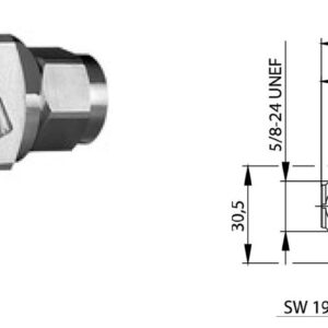 ODGROMNIK GAZOWY 75V N-F/N-M montażowy 2,5GHz kapsula w komplecie