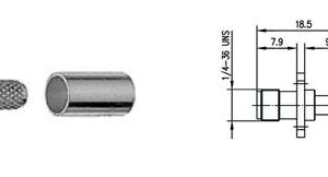 SMA-F GNIAZDO PANELOWE NA RG-316/174 zag 4otwory G7