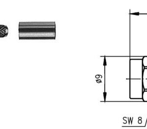 SMA-M WTYK NA RG-316 zagn/zagn