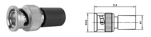 SZTUCZNE OBCIĄŻENIE BNC-M 0,5W 93ohm