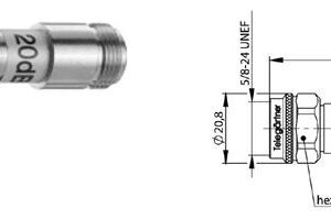 TŁUMIK N 14dB gold 1GHz M-F