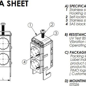 UCHWYT DO KABLA 1.5/8″ 50-52mm płaskow. 3-12mm