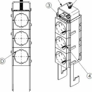 UCHWYT DO KABLA 1/2″ 16-17mm na kąt.40mm