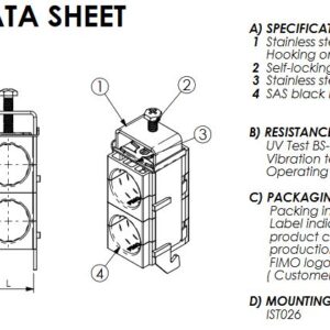 UCHWYT DO KABLA 1/2″S 13-14mm c-szyna