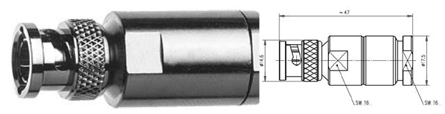 BNC-M WTYK NA RG-213/214 lut/skręcany