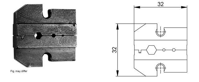 MATRYCA DO KONEKTORÓW RG 213/214/B9880 2-way die (HEX 2.54/10.90)