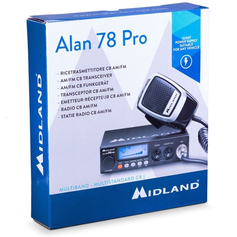 RADIO CB ALAN-78 PRO AM/FM/ASQ 12/24V GW