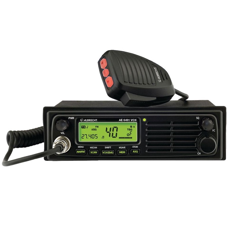 RADIO CB ALBRECHT AE-6491 VOX DIN GW 12/24V CTCSS głośnik z przodu