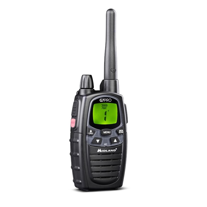 RADIO PMR MIDLAND G7-PRO Single PMR/LPD  radio+ład.ścien.+4accu