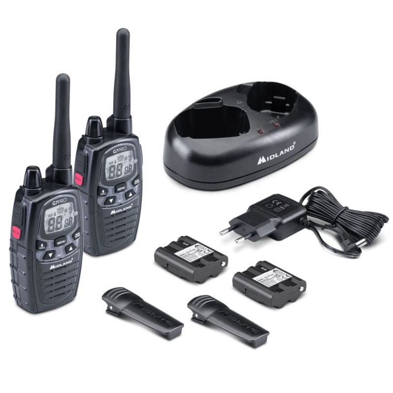 RADIO PMR MIDLAND G7-PRO Twin PMR/LPD  kpl=2szt+ład.st+2xpakiet 800mAh