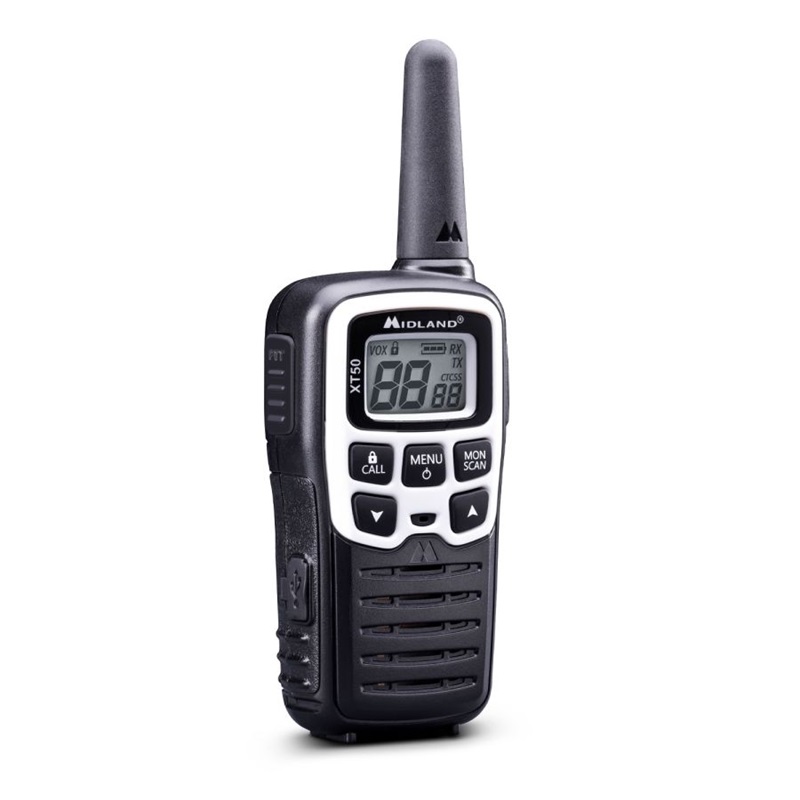 RADIO PMR MIDLAND XT50 Advanture white  walizka=2radia+ładowarka+2szt. MA-21L