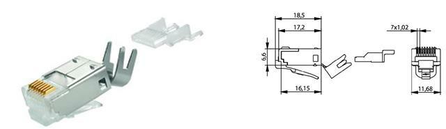 RJ45 WTYK M NA MFP8 CAT.68