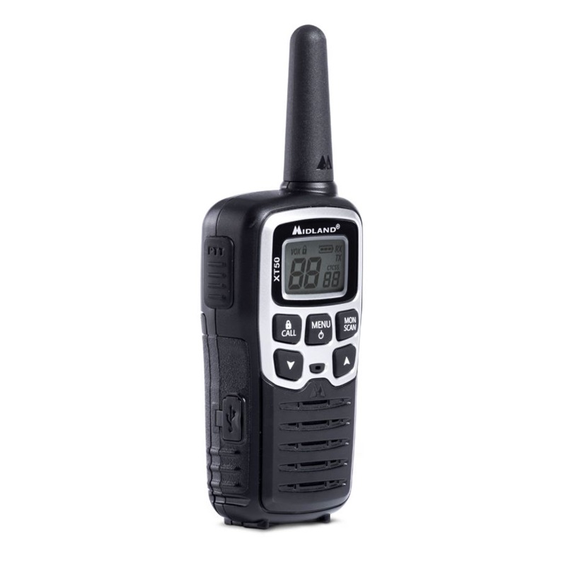 RADIO PMR MIDLAND XT50  kpl=2radia+2aku+ podstawka podwójna+kabel USB