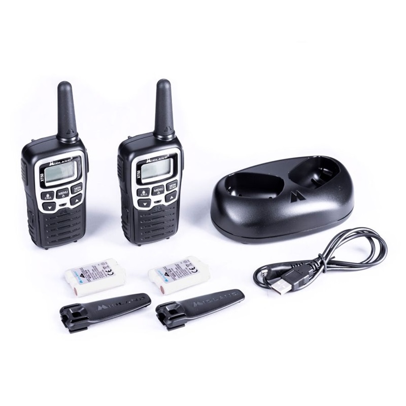 RADIO PMR MIDLAND XT50  kpl=2radia+2aku+ podstawka podwójna+kabel USB