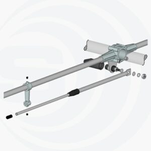 ANTENA BAZOWA CB SD-FM DIPOL 87-194 MHz  Long Boom