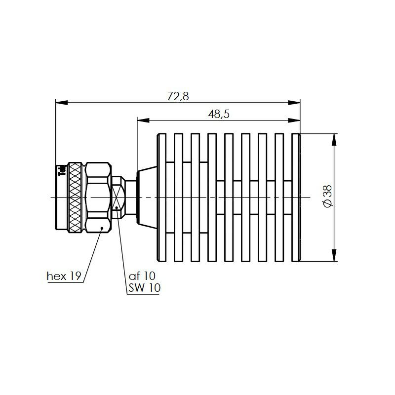 SZTUCZNE OBCIĄŻENIE N-M 10W 18GHZ