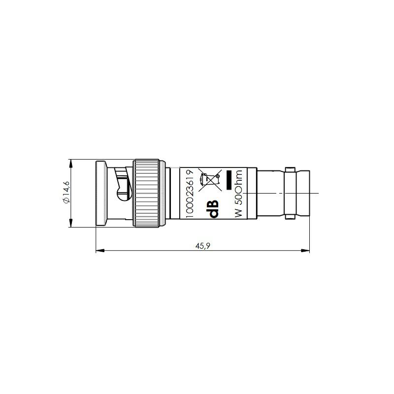 TŁUMIK BNC 6dB 2W 6GHz