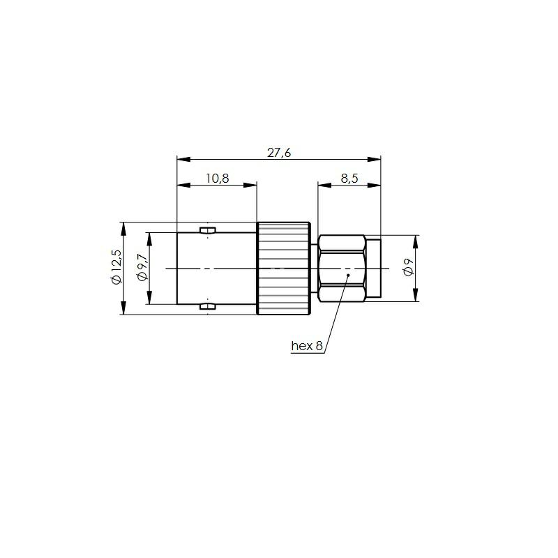 BNC-SMA REDUKCJA F-M