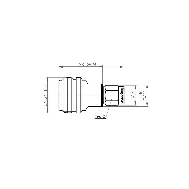 N-SMA REDUKCJA F-M 33dB/2GHz 28dB/6GHz 20dB/11GHz