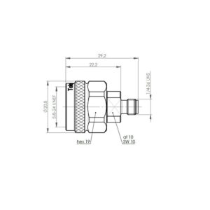 N-SMA REDUKCJA M-F 33dB/2GHz 26dB/6GHz 20dB/11GHz