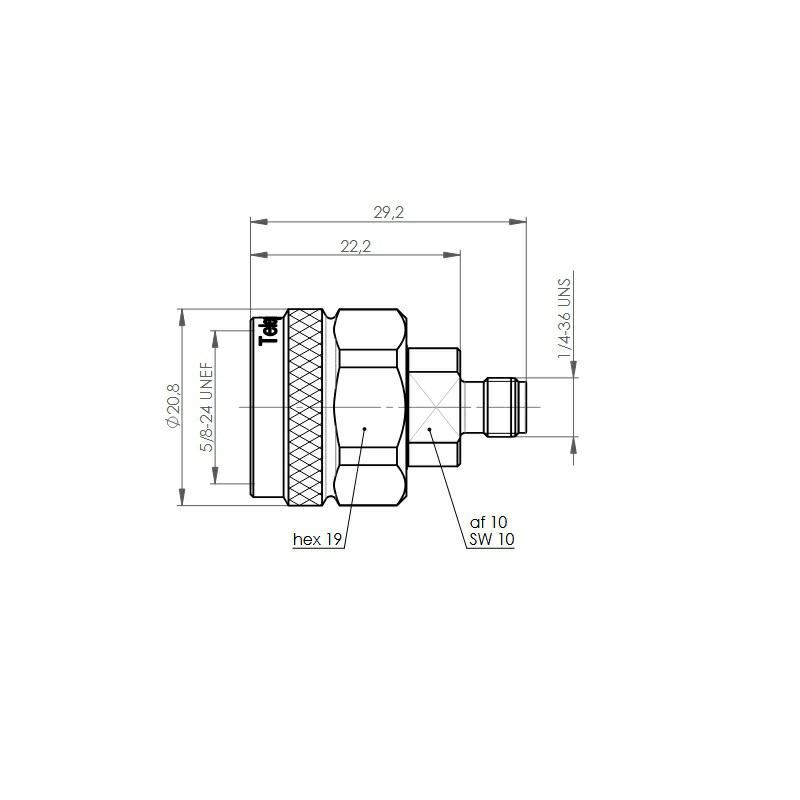 N-SMA REDUKCJA M-F 33dB/2GHz 26dB/6GHz 20dB/11GHz