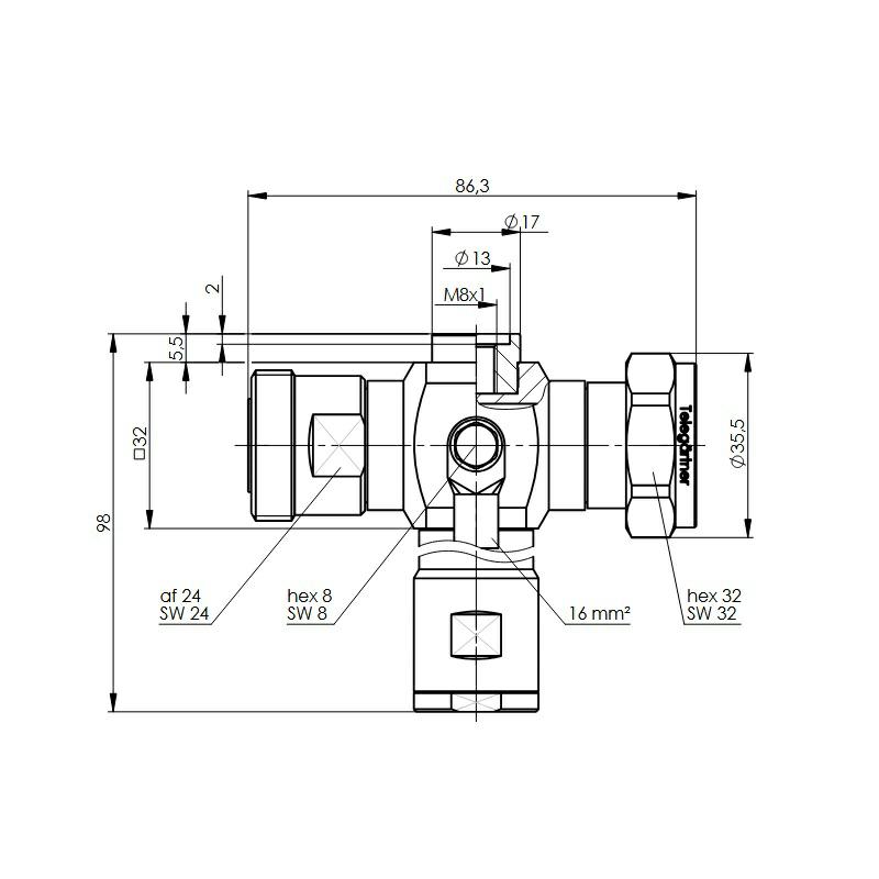 ODGROMNIK ĆWIERĆFALOWY 7/16 M-F  380-512MHz IP67