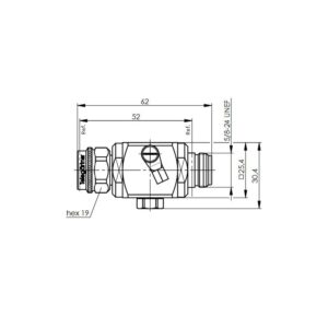 ODGROMNIK GAZOWY 230V N-M/N-F 2,5GHz  kapsula w komplecie
