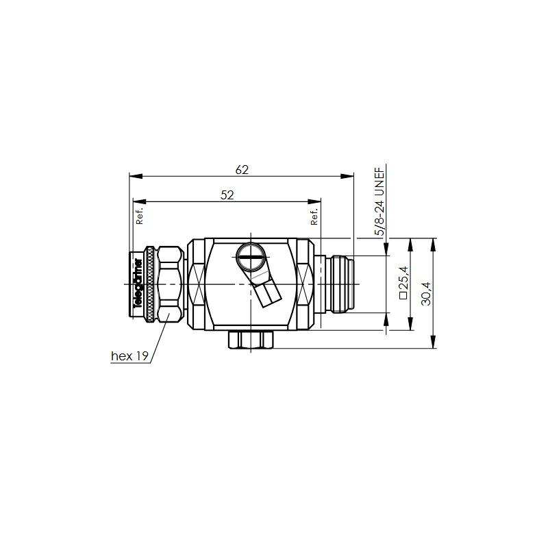 ODGROMNIK GAZOWY 230V N-M/N-F 2,5GHz  kapsula w komplecie