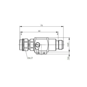 ODGROMNIK GAZOWY 230V N-M/N-F 3,8GHz  kapsula w komplecie