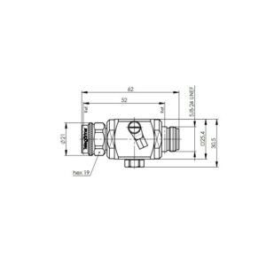 ODGROMNIK GAZOWY 75V N-F/N-M 2.5GHz kapsula w komplecie