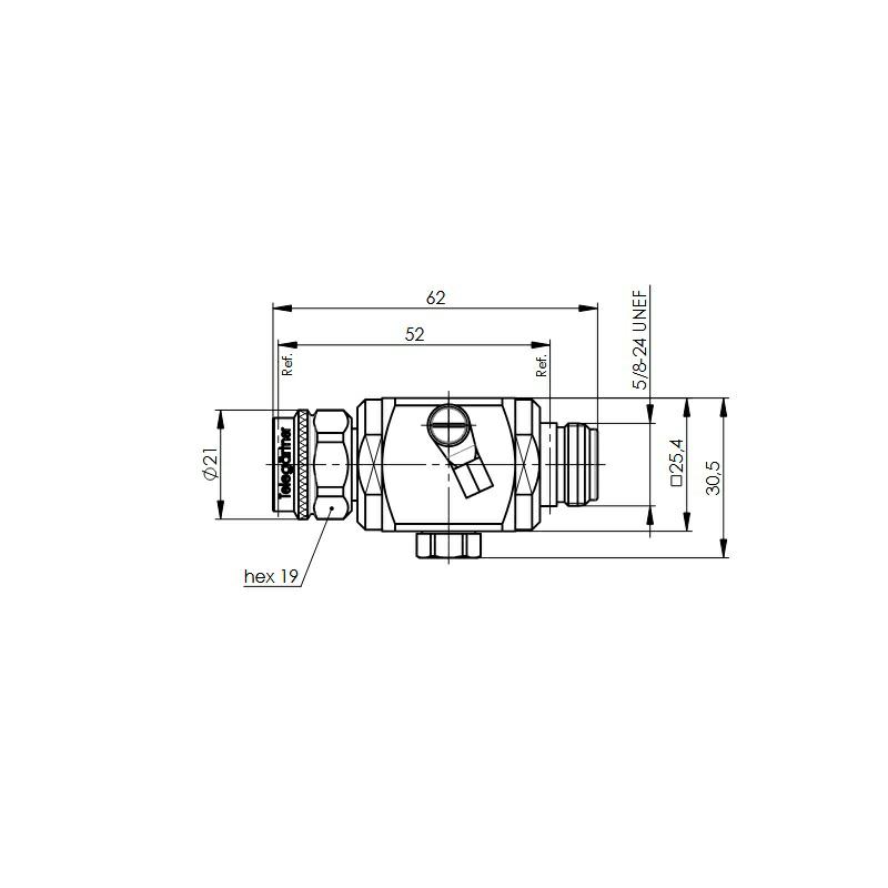 ODGROMNIK GAZOWY 75V N-F/N-M 2.5GHz kapsula w komplecie