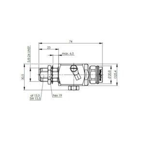ODGROMNIK GAZOWY 75V N-F/N-M montażowy 2,5GHz kapsula w komplecie