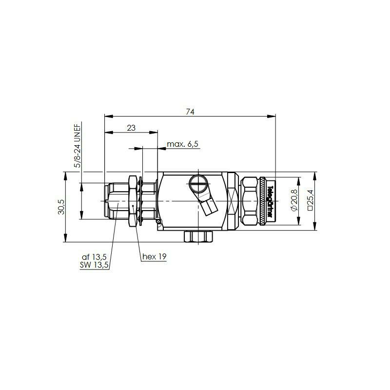ODGROMNIK GAZOWY 75V N-F/N-M montażowy 2,5GHz kapsula w komplecie