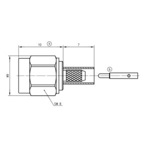 SMA-M WTYK NA RG-316/174 lut/zagn G7