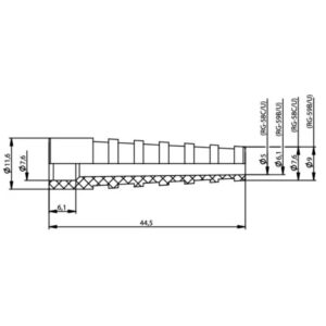 USZTYWNIENIE DO KABLA RG-58 czerwone