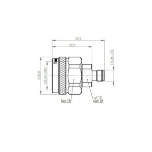 N-SMA REDUKCJA M-F pomiarowa 40dB/2GHz 33dB/6GHz 20dB/18GHz