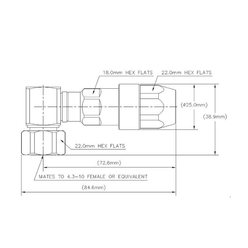 4.3-10M WTYK KĄTOWY NA LDF4-50