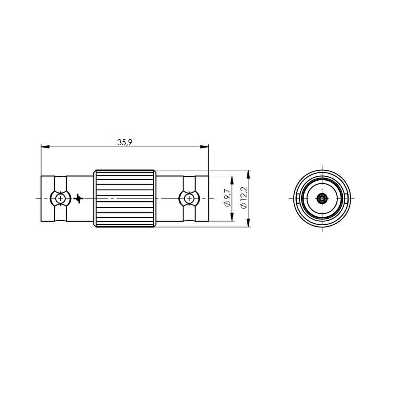 BNC-BNC REDUKCJA  HDTV F-F 75ohm