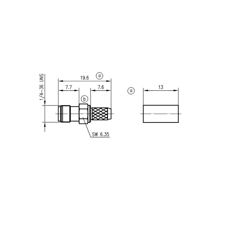 SMA-F GNIAZDO NA RG-58/CNT195 Au G1